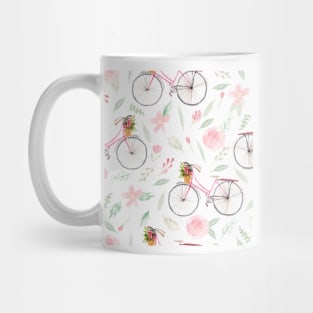 Whimiscal Bicycles | Watercolor | Rose pink Mug